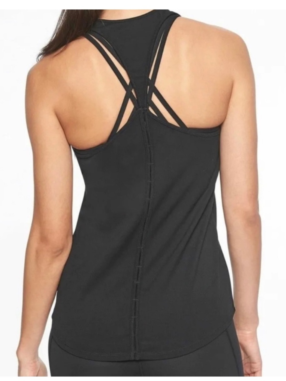Athleta Inversion 2.0 Racerback Tank Top in Black size L Large Yoga Workout